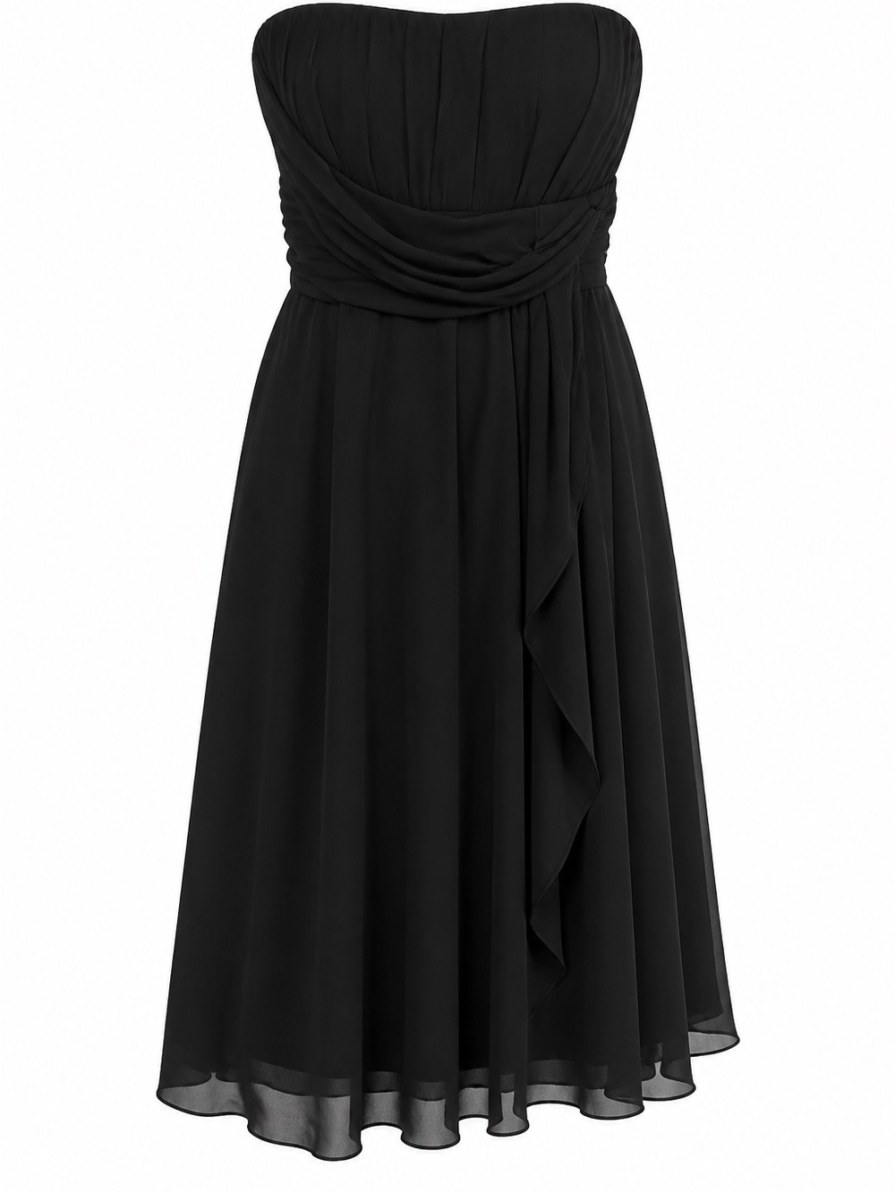 WHBM Black strapless evening dress